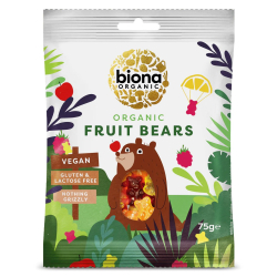 Biona Organic Mini Fruit Bears 75g, Pack Of 10 Biona Organic Mini Fruit Bears 75g, Pack Of 10