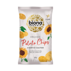 Biona Potato Chips Organic Himalayan Pink Salt Lightly Salted 100g, Pack Of 12 Biona Potato Chips Organic Himalayan Pink Salt Lightly Salted 100g, Pack Of 12