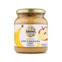 Organic Apple & Banana Puree No added sugar 360g, Pack Of 6 Organic Apple & Banana Puree No added sugar 360g, Pack Of 6