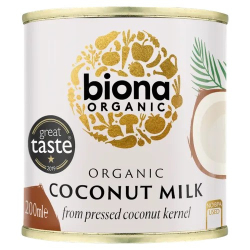 Biona Organic Coconut Milk 200 ml, Pack Of 8 Biona Organic Coconut Milk 200 ml, Pack Of 8