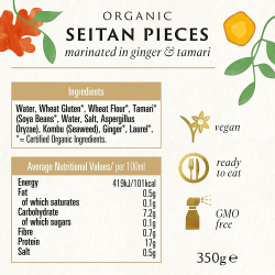 Biona Organic Seitan Pieces In Ginger & Soy Sauce 350g, Pack Of 6 Biona Organic Seitan Pieces In Ginger & Soy Sauce 350g, Pack Of 6