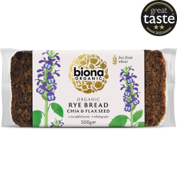 Biona Organic Rye Chia & Flax 500g, Pack Of 6 Biona Organic Rye Chia & Flax 500g, Pack Of 6