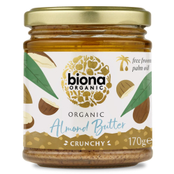 Biona Almond Butter Crunchy Organic 170g, Pack Of 6 Biona Almond Butter Crunchy Organic 170g, Pack Of 6