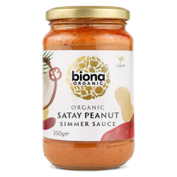 Biona Organic Satay Peanut Simmer Sauce 350g, Pack Of 6 Biona Organic Satay Peanut Simmer Sauce 350g, Pack Of 6