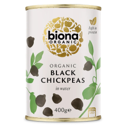 Biona Organic Black Chickpeas In Water 400g, Pack Of 6 Biona Organic Black Chickpeas In Water 400g, Pack Of 6