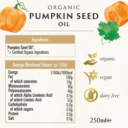 Biona Organic Pumpkin Seed Oil 250 ml, Pack Of 6 Biona Organic Pumpkin Seed Oil 250 ml, Pack Of 6