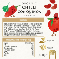 Biona Chilli Con Quinoa Organic 400g, Pack Of 6 Biona Chilli Con Quinoa Organic 400g, Pack Of 6
