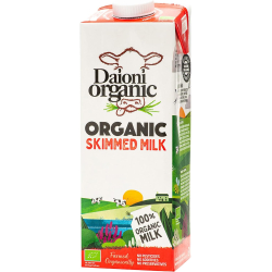 Daioni Organic Skimmed UHT Milk 0.1% fat content (1 Litre), Pack Of 12 Daioni Organic Skimmed UHT Milk 0.1% fat content (1 Litre), Pack Of 12