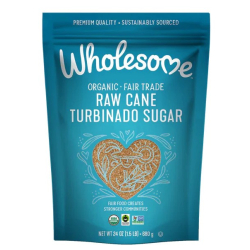 Wholesome Organic Fair Trade Premium Quality Raw Cane Turbinado Sugar, 680g Wholesome Organic Fair Trade Premium Quality Raw Cane Turbinado Sugar, 680g
