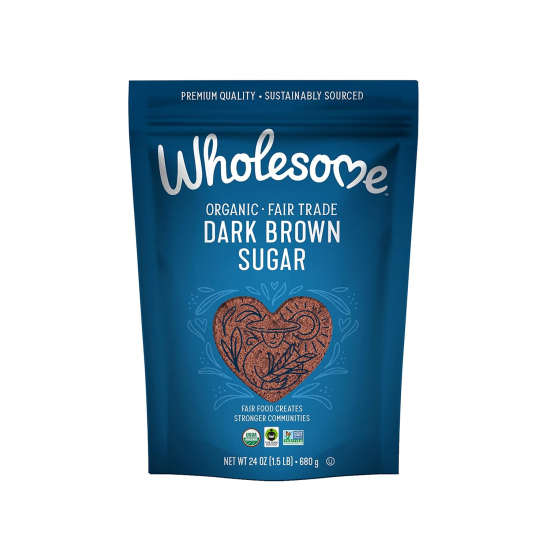 Wholesome Organic Fair Trade Premium Quality Dark Brown Sugar, 680g