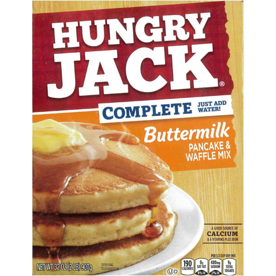 Hungry Jack Pancake & Waffle Mix Complete Buttermilk 907g