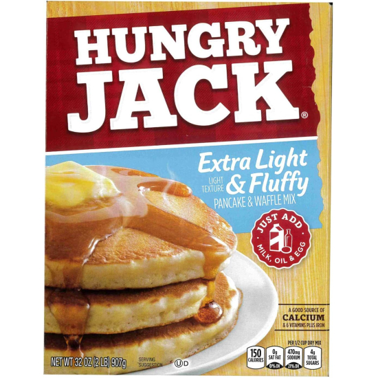 Hungry Jack Pancake & Waffle Mix Complete Extra Light & Fluffy 907g