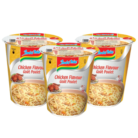 Indomie Instant Noodels, Halal Certified, Chicken Flavour - 60g (Pack of 3)