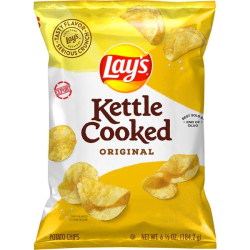 Lay's Kettle Cooked Original Potato Chips 6.5 OZ Lay's Kettle Cooked Original Potato Chips 6.5 OZ