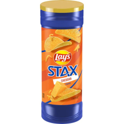 Lay's Stax Cheddar Flavored Potato Chips 5.5 OZ (156g) Lay's Stax Cheddar Flavored Potato Chips 5.5 OZ (156g)
