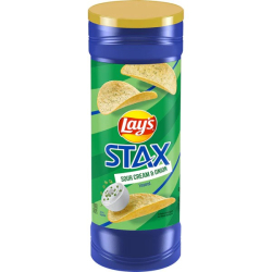 Lay's Stax Sour Cream & Onion Flavored Potato Chips 5.5 OZ (156g) Lay's Stax Sour Cream & Onion Flavored Potato Chips 5.5 OZ (156g)