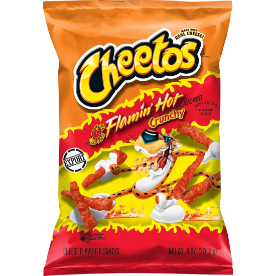 Cheetos Crunchy Flaming Hot Chips 8 Oz (227g)