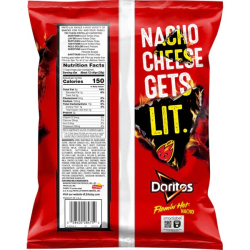 Doritos Flaming Hot Nacho Tortilla Chips, 11 OZ (312g), Pack Of 4 Doritos Flaming Hot Nacho Tortilla Chips, 11 OZ (312g), Pack Of 4