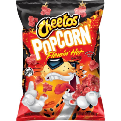 Cheetos Popcorn Flaming Hot Flavored Snack, 6.5 Oz, Pack Of 4