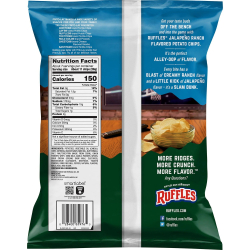 Rufflles Jalapeno Ranch Flavored Potato Chips 6.5 Oz 12x184g Rufflles Jalapeno Ranch Flavored Potato Chips 6.5 Oz 12x184g