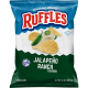 Rufflles Jalapeno Ranch Flavored Potato Chips 6.5 Oz (184g)