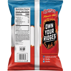 Rufflles Flaming Hot Flavored Potato Chips 6.5 OZ 12x184g Rufflles Flaming Hot Flavored Potato Chips 6.5 OZ 12x184g