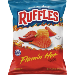 Rufflles Flaming Hot Flavored Potato Chips 6.5 OZ 12x184g Rufflles Flaming Hot Flavored Potato Chips 6.5 OZ 12x184g