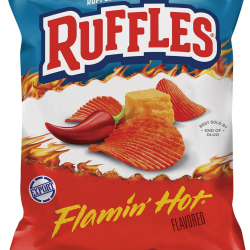 Rufflles Flaming Hot Flavored Potato Chips 6.5 OZ 12x184g Rufflles Flaming Hot Flavored Potato Chips 6.5 OZ 12x184g