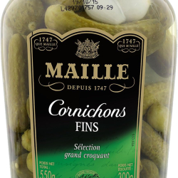 Maille Cornichons Fins Pickles 300g, Pack Of 6 Maille Cornichons Fins Pickles 300g, Pack Of 6