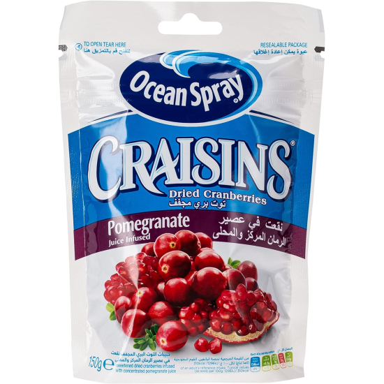 Ocean Spray Craisins Dried Cranberries Pomegranate Juice Infused 150g