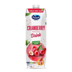 Ocean Spray Cranberry Fruit Drink No Sugar Added, Contains Vitamin C  1 Litre Ocean Spray Cranberry Fruit Drink No Sugar Added, Contains Vitamin C  1 Litre