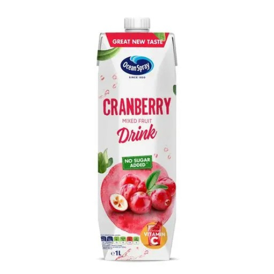 Ocean Spray Cranberry Fruit Drink No Sugar Added, Contains Vitamin C  1 Litre