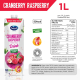 Ocean Spray Cranberry Raspberry Mixed Fruit Drink No Sugar Added, Contains Vitamin C 1 Litre