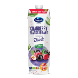 Ocean Spray Cranberry Blackcurrant Mixed Fruit Drink No Sugar Added, Contains Vitamin C 1 Litre Ocean Spray Cranberry Blackcurrant Mixed Fruit Drink No Sugar Added, Contains Vitamin C 1 Litre