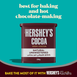 Hershey's Natural Unsweetened 100% Cocoa Powder 230g, Pack Of 6 Hershey's Natural Unsweetened 100% Cocoa Powder 230g, Pack Of 6