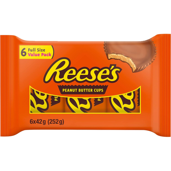 Reese's Chocolate Peanut Butter Cups 6 Pack 252g