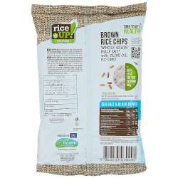 Rice Up Whole Grain Rice Chips Sea Salt & Black Pepper Gluten free, No GMO 60g, Pack Of 12 Rice Up Whole Grain Rice Chips Sea Salt & Black Pepper Gluten free, No GMO 60g, Pack Of 12