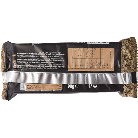 Rice Up Whole Grain Rice Cakes With Dark Belgian Chocolate 90g