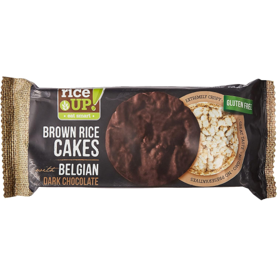 Rice Up Whole Grain Rice Cakes With Dark Belgian Chocolate 90g