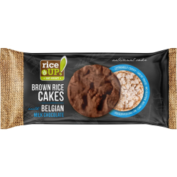 Rice Up Whole Grain Rice Cakes With Milk Belgian Chocolate 90g, Pack Of 6