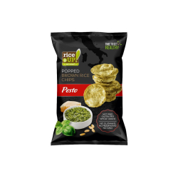 Rice Up Whole Grain Brown Rice Chips Pesto, Gluten free, No GMO 120g, Pack Of 6 Rice Up Whole Grain Brown Rice Chips Pesto, Gluten free, No GMO 120g, Pack Of 6