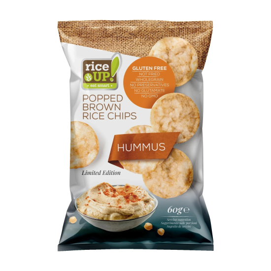 Rice Up Whole Grain Rice Chips Hummus  60g