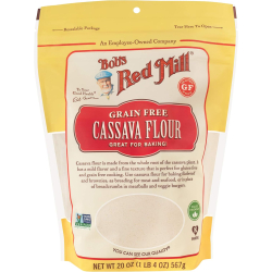 Bob's Red Mill Grain Free Cassava Flour Gluten Free 567g, Pack Of 4 Bob's Red Mill Grain Free Cassava Flour Gluten Free 567g, Pack Of 4