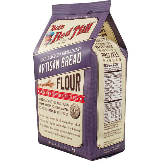 Bob's Red Mill Unbleached Artisan Bread Flour Non GMO, 5L (2.27 Kg)