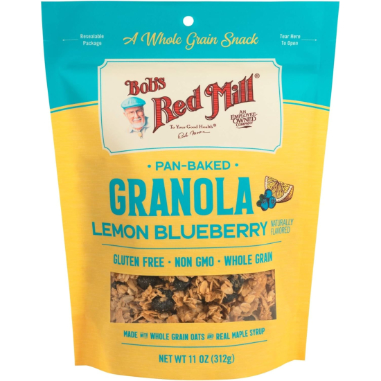 Bob's Red Mill Granola Lemon Blueberry Gluten Free, Whole Grain, Non-GMO 312g, Pack Of 8
