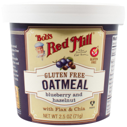Bob's Red Mill Gluten Free Oatmeal Cup-Blueberry & Hazelnut with Flax & Chia 2,5 Oz (71g), Pack Of 12 Bob's Red Mill Gluten Free Oatmeal Cup-Blueberry & Hazelnut with Flax & Chia 2,5 Oz (71g), Pack Of 12