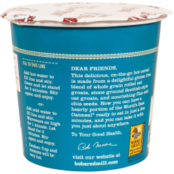 Bob's Red Mill Gluten Free Oatmeal Cup Classic with Flax & Chia, Non-GMO 1.81 Oz (51g), Pack Of 12 Bob's Red Mill Gluten Free Oatmeal Cup Classic with Flax & Chia, Non-GMO 1.81 Oz (51g), Pack Of 12