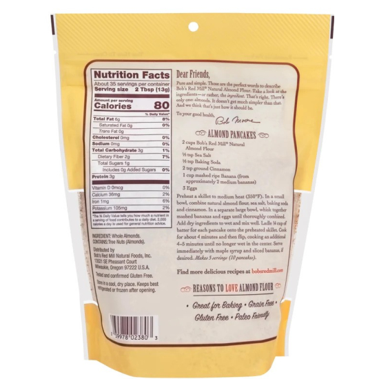 Bob's Red Mill Super Fine Natural Almond Flour 453g