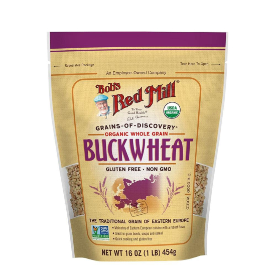 Bob's Red Mill Organic Whole Grain Buckwheat Groats Gluten Free Non-GMO, 624g, Pack Of 8