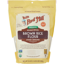 Bob's Red Mill Organic Whole Grain Brown Rice Flour Gluten Free 680g, Pack Of 8 Bob's Red Mill Organic Whole Grain Brown Rice Flour Gluten Free 680g, Pack Of 8